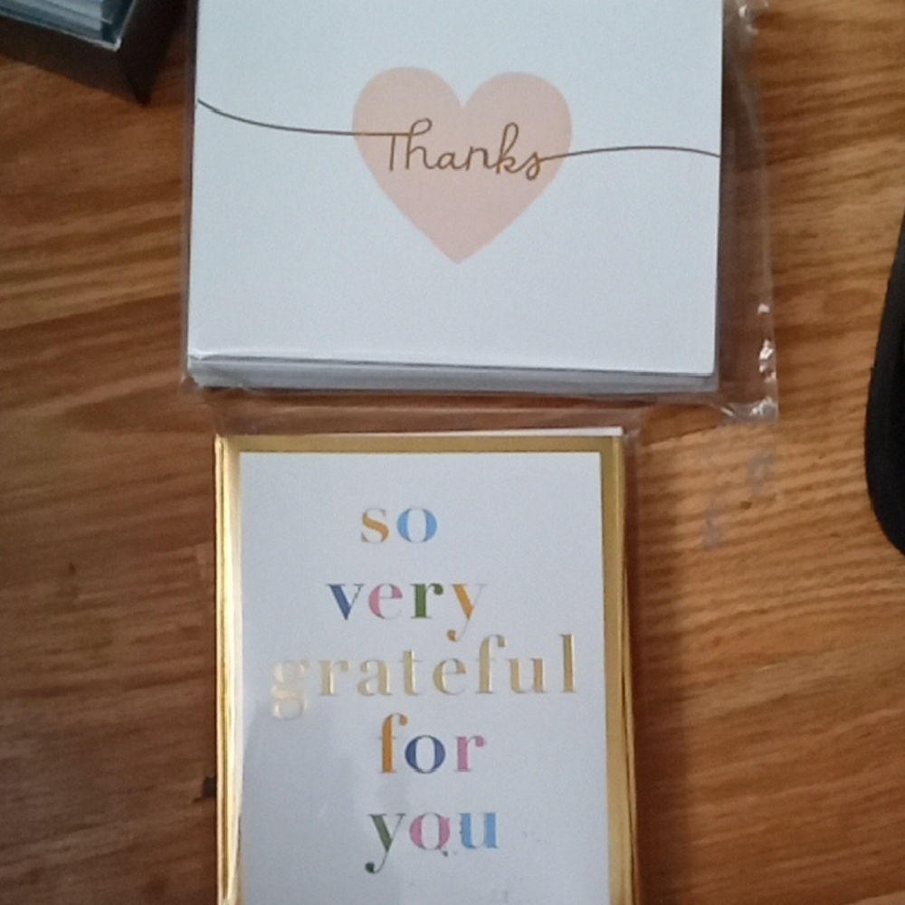 Elegant Thank You Card Set with Gold Accents